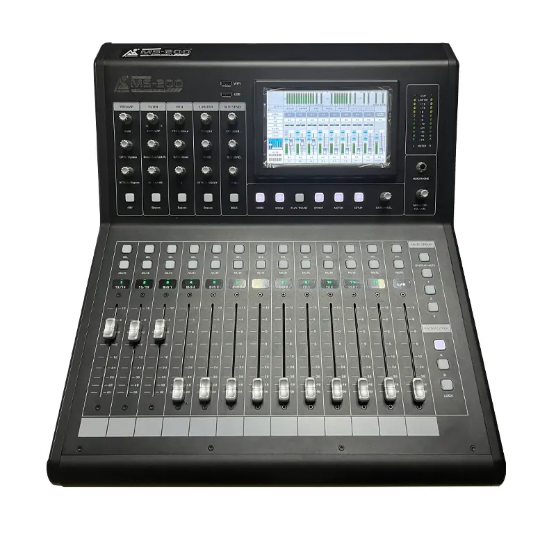 MS-200 Pro 16 قناة تعمل باللمس جهاز مزج الصوت الرقمي خلط الصوت المدمج في نوعين من المؤثرات وحدة تحكم Dj